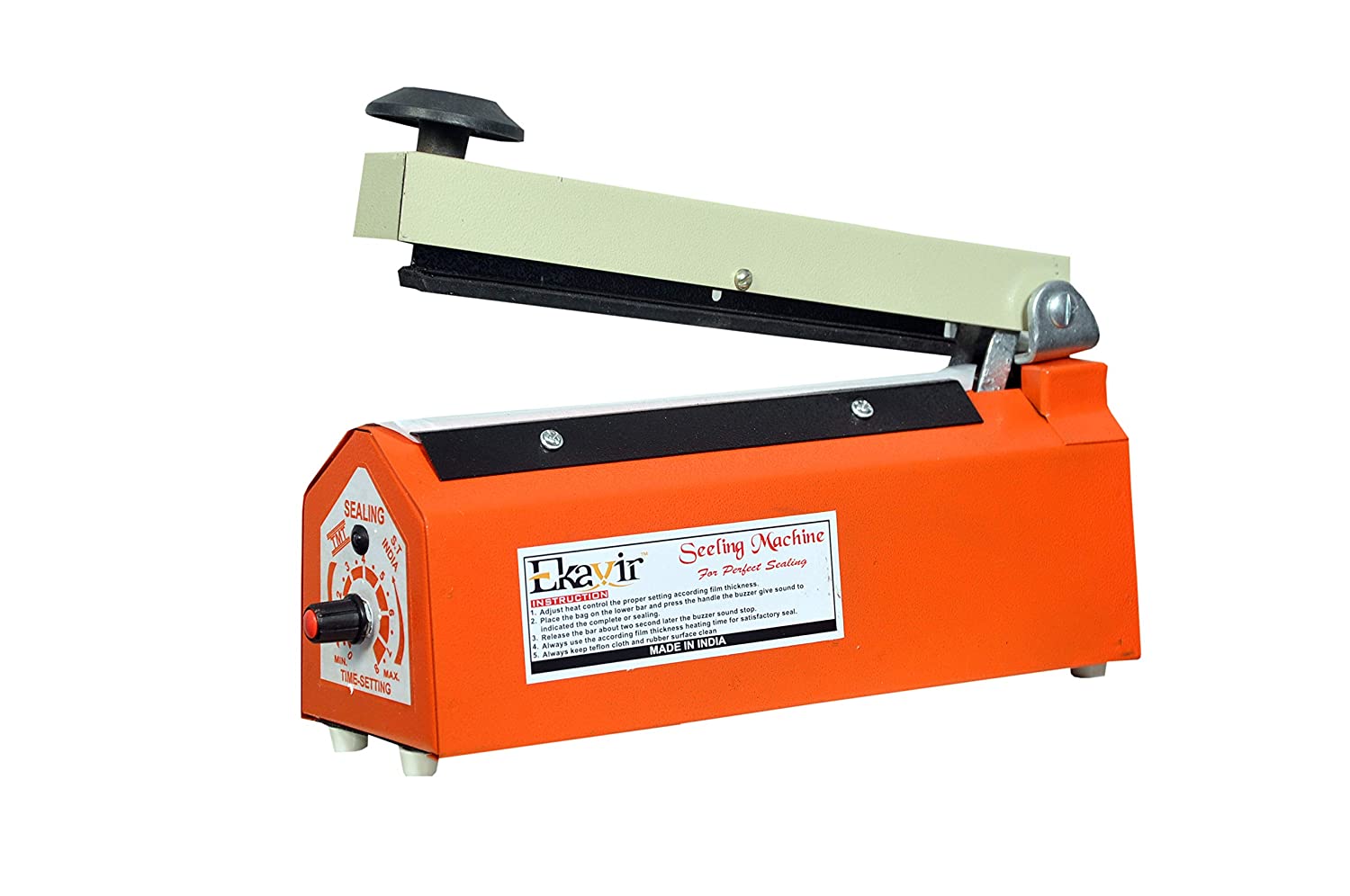 Ekavir® Impulse Manual Hand Bag Sealer/Polybag Heat Sealing Machine Closer with Repair Kit Color May Vary