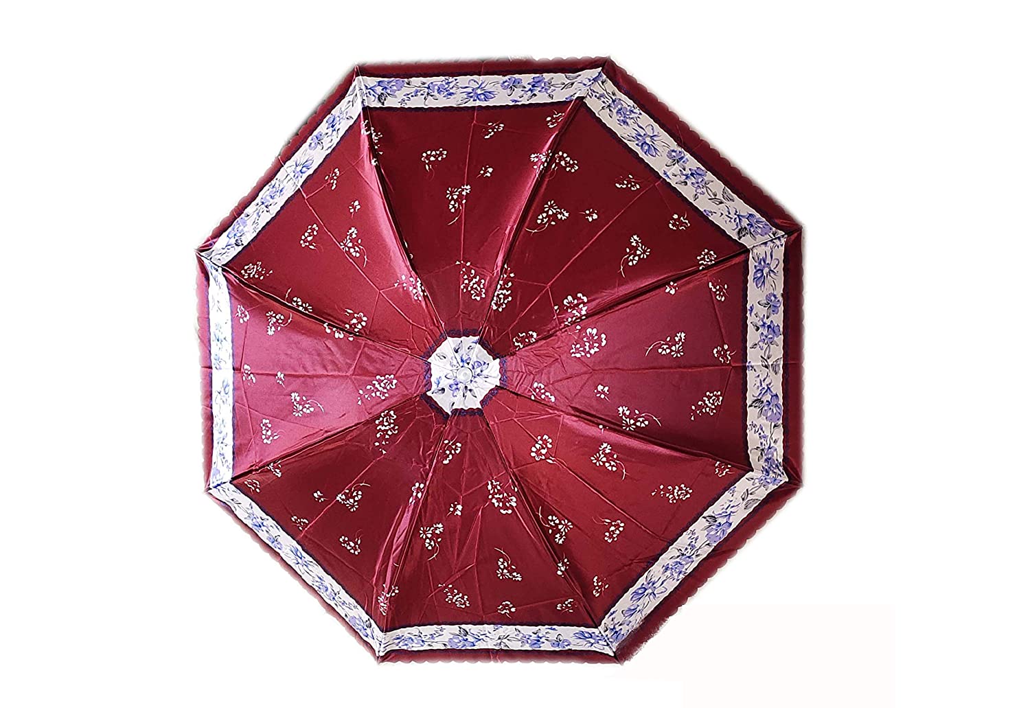 Ekavir Umbrellas 3 Fold Printed for Women Use for Rains, Summer and All Seasons (Assorted)